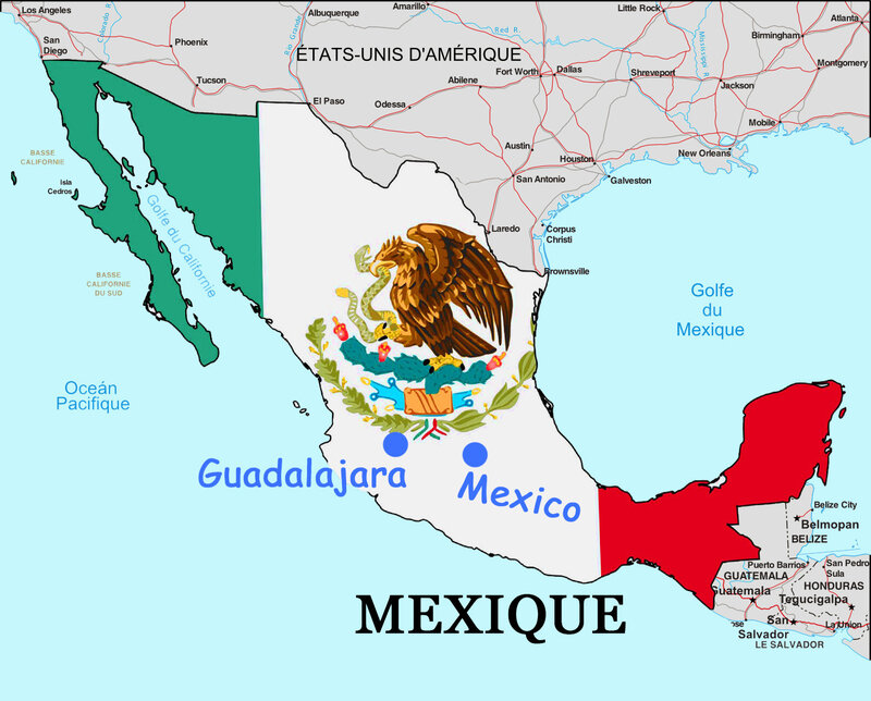 Carte Mexique 1971