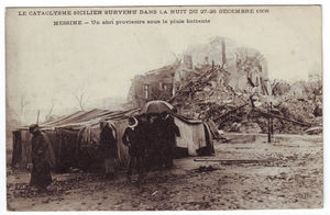 1908_12_27___MESSINES___Tremblement_de_terre___Abri_provisoire