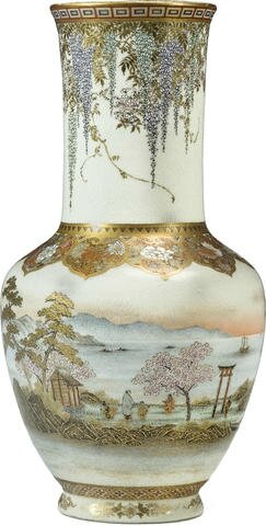 A large and fine Satsuma vase by Yabu Meizan, Meiji era (late 19th century)