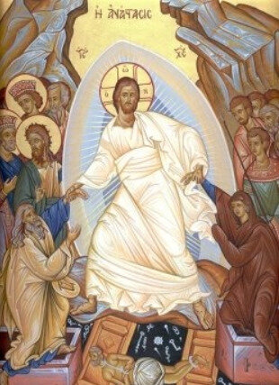 Résurrection, Jésus tire l'humanité