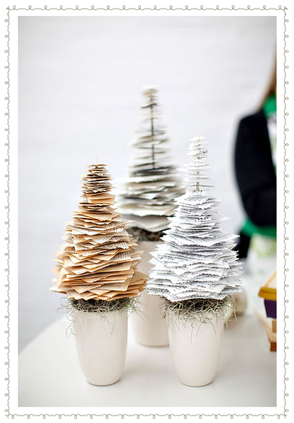 Sapins de Noël en papier