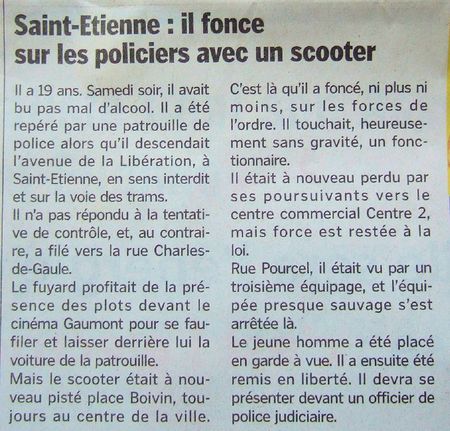 policier scotter racaille