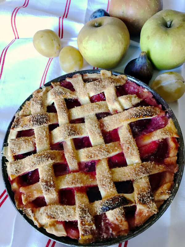 tarte aux prunes à la vanille