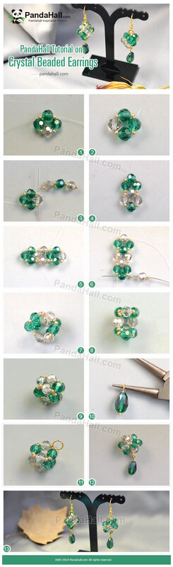 6-PandaHall Tutorial on Crystal Beaded Earrings