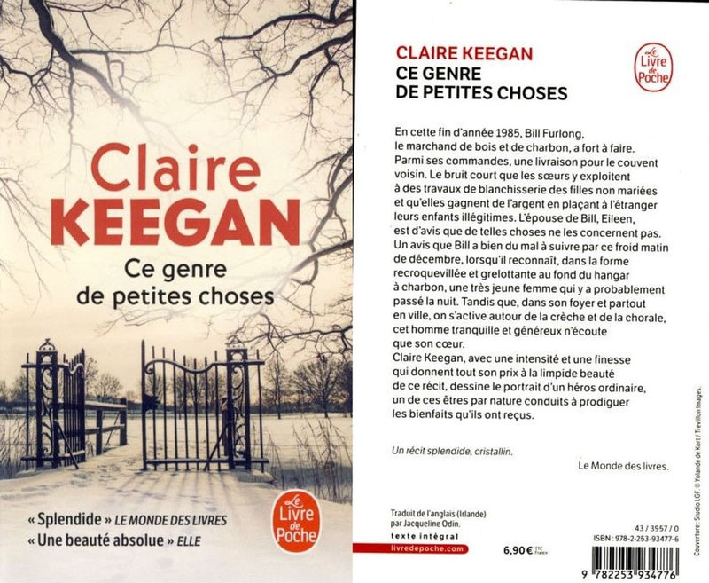 4 - Ce genre de petites choses - Claire Keegan