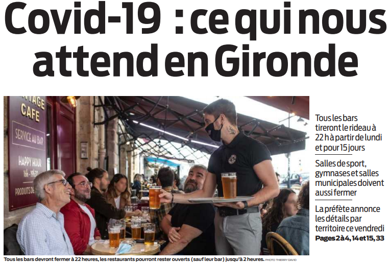 2020 09 25 SO Covid ce qui nous attend en Gironde