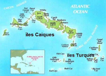 Turks et Caicos Carte