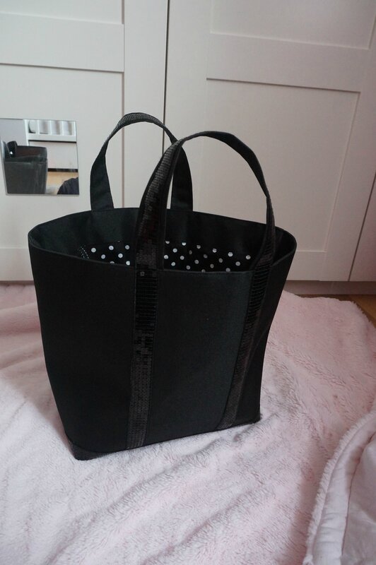 sac à paillettes-noir-pois-aimant-fait main-couture-by odily (2)
