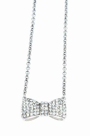 Collier noeud strass