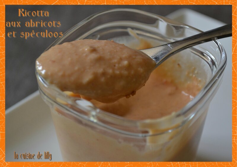 ricotta abricots et speculoos