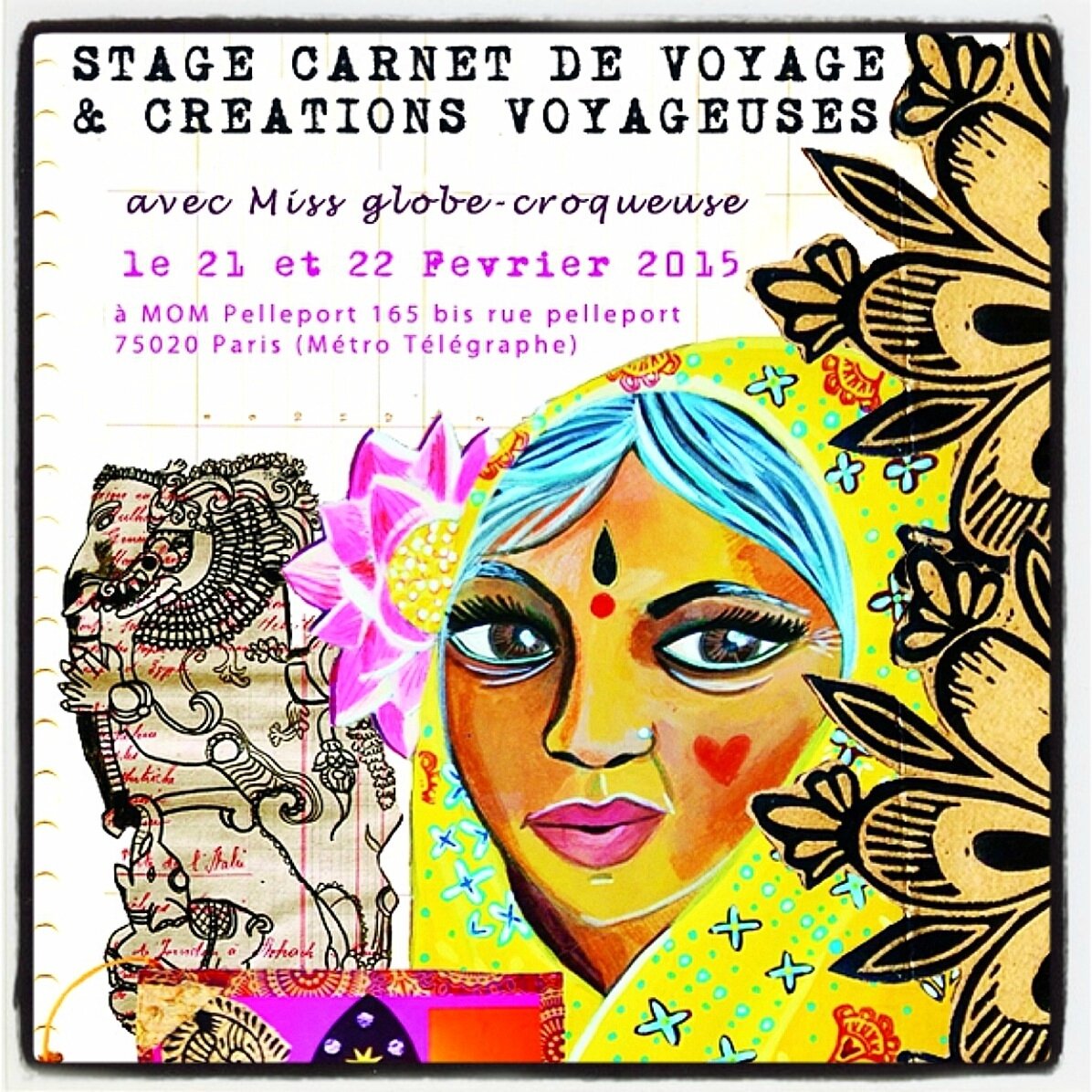 extrait affiche stage carnet voyage paris fev2015