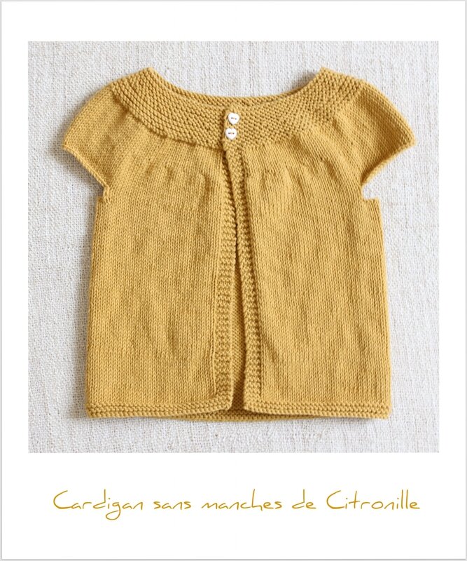 Cardigan sans manches à encolure arrondie Citronille