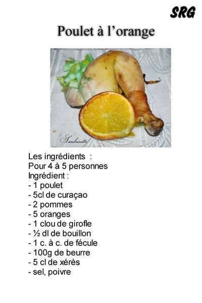 poulet à l'orange (page 1)
