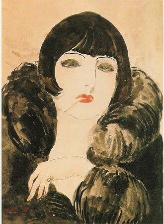 Femme___la_cigarette_1920_circa_de_Kees_Van_Dongen