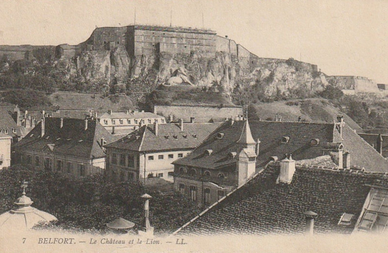CPA Belfort Château et Lion N&B