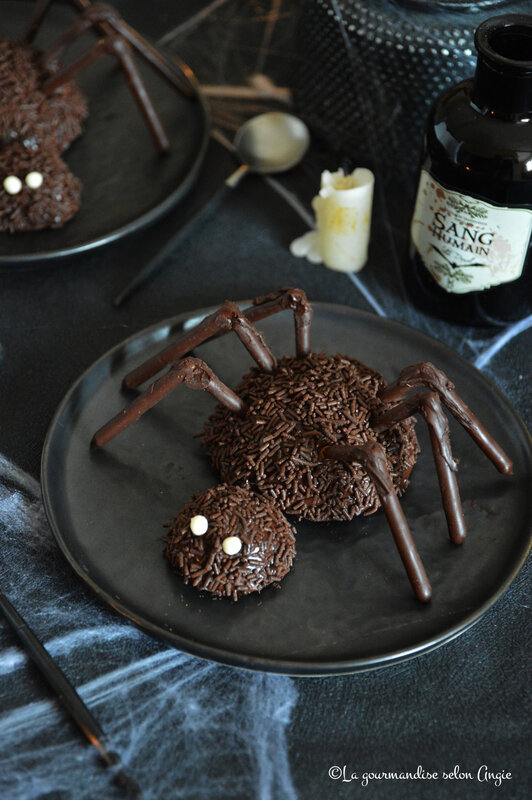 araignée vegan halloween gâteau chocolat (1)