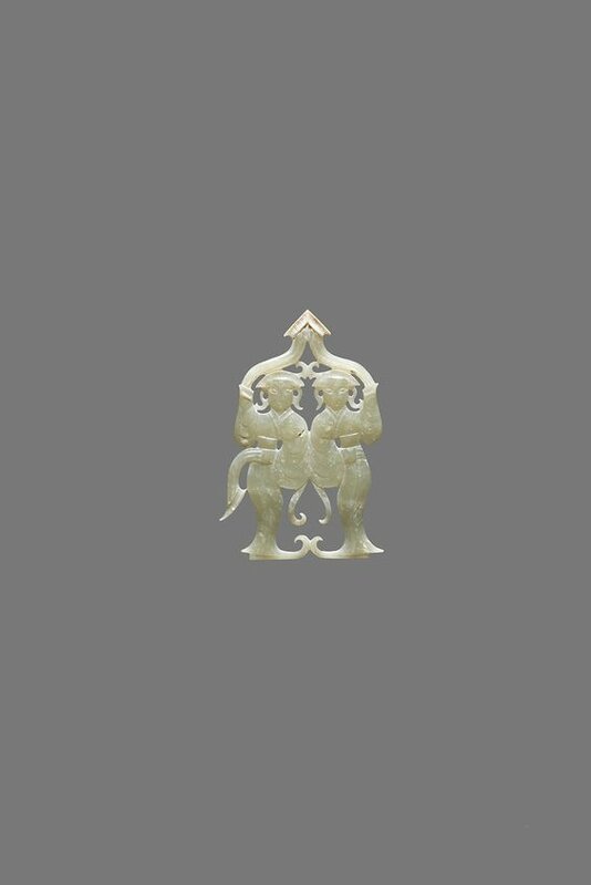 Pendant with Two Dancers, China, Han dynasty, 3rd–2nd Century BC