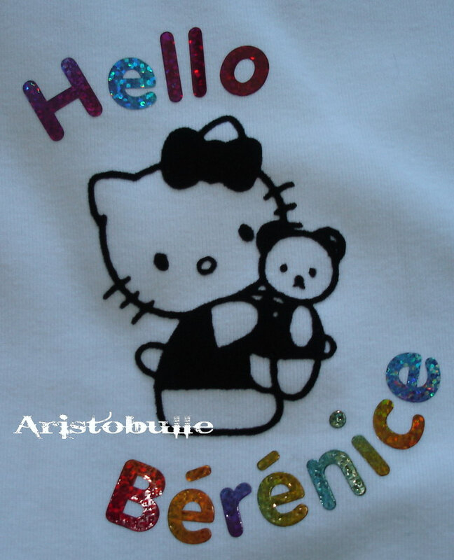 T-shirt hello Bérénice détail - 25 déc 08