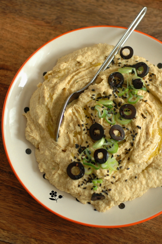 Houmous de pois chiches au curry & au cumin