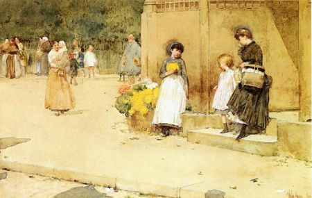 The Flower Seller Hassam 1889