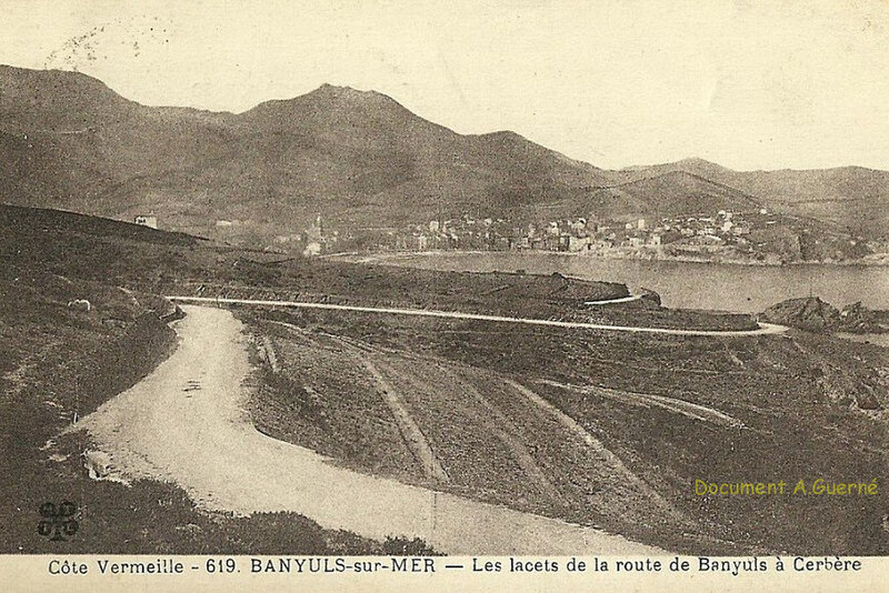 606 Les lacets de la route de Banyuls à Cerbère 1931