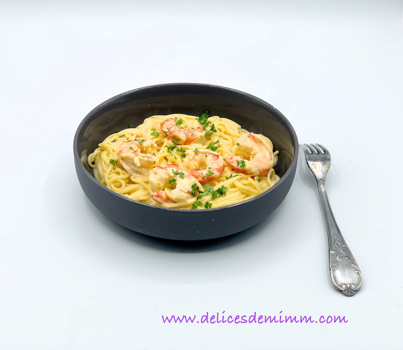 Spaghetti aux crevettes