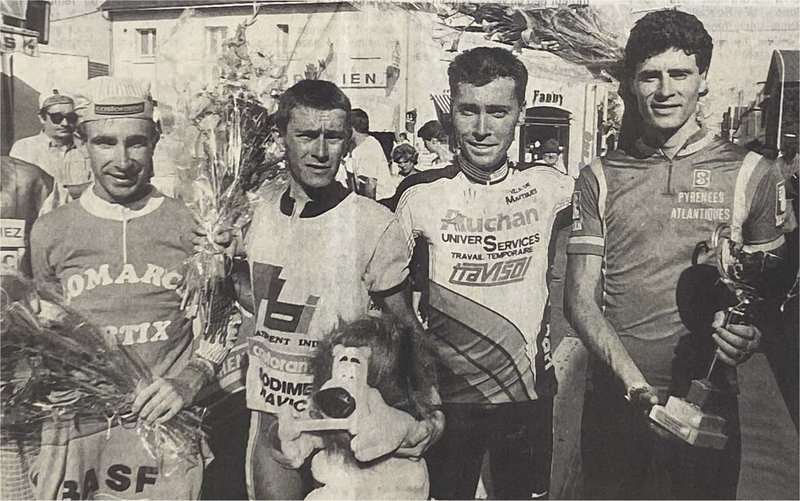 1990 Tour Béarn Dojwa MG et M Vert, Richard Ferappy lauréat, Philippe Magnein 1° Marie Blanque et dernière étape, Chaumontet meilleur Béarnais