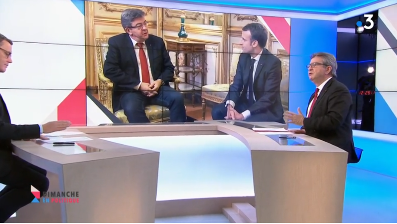 MELENCHON AVEC MACRON MEDIA DIXIT WORLD