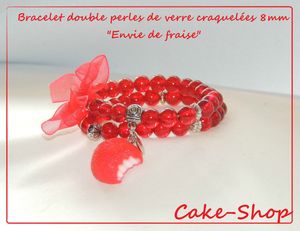 Bracelets perles craquelées automne 2013 envie de fraise