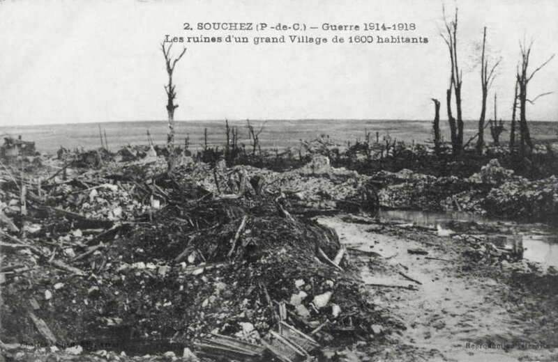 Souchez, ruines du village