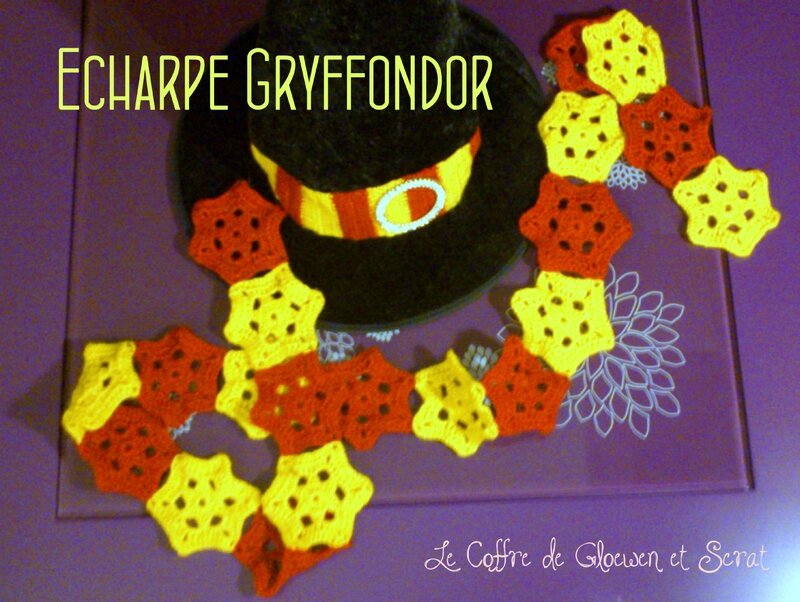 Une écharpe Gryffondor au crochet (1)