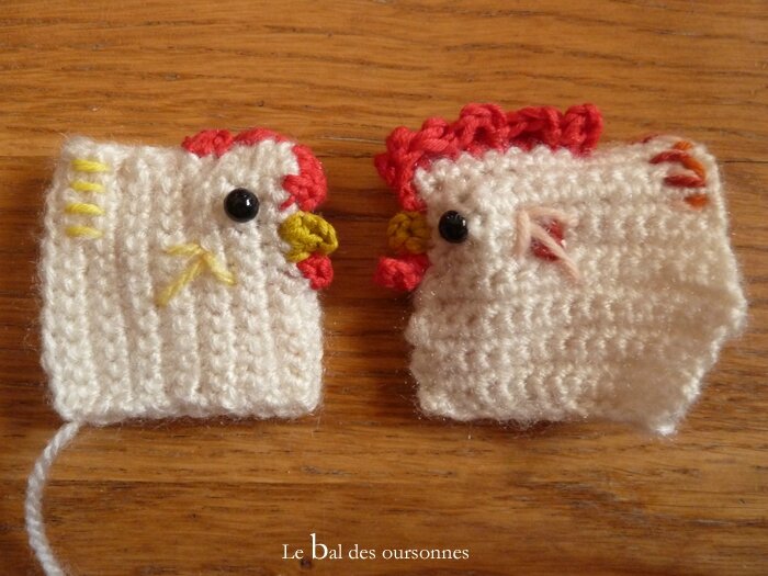 79 Poule et coq au crochet 3