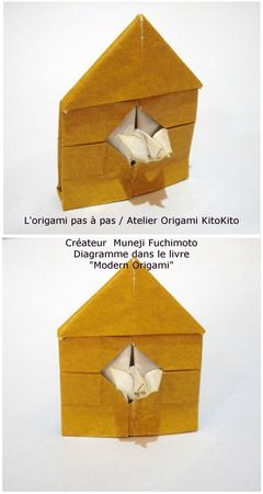 Atelier Origami KitoKito Nid artificiel et un petit oiseau