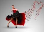 flamenco con garofano