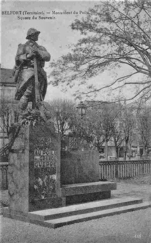 CPA Belfort Poilu Face AV 1928