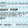 <b>Iggy</b> <b>Pop</b> - Vendredi 23 Septembre 1977 - Hippodrome de Paris Porte de Pantin (Paris)