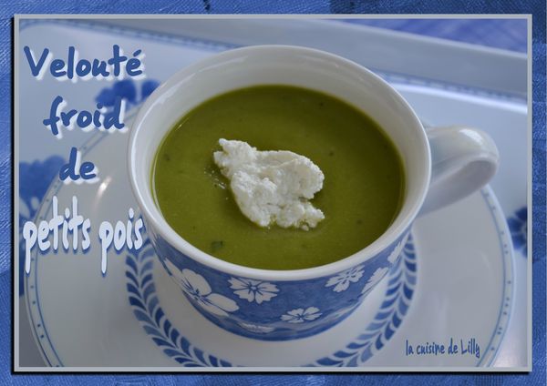velouté glacé petits pois et carré frais