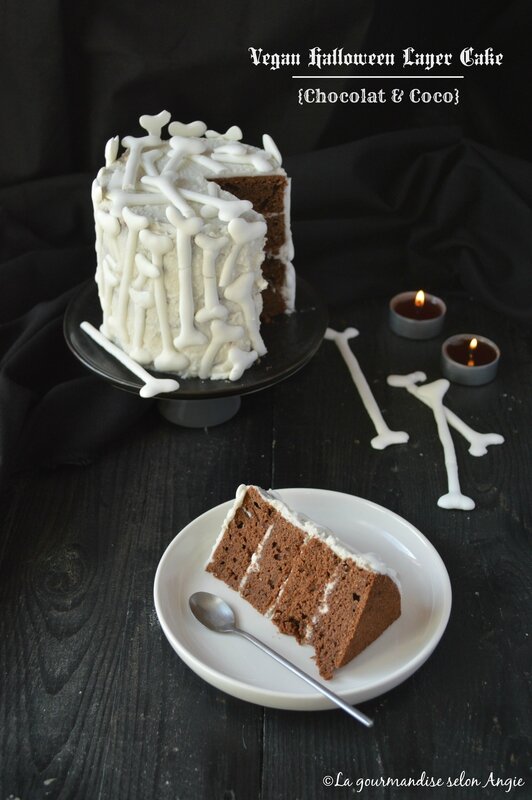 Vegan halloween layer cake chocolat coco os 1