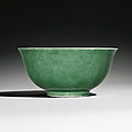 A Green-Glazed 'Dragon' Bowl, <b>Guangxu</b> Mark and Period