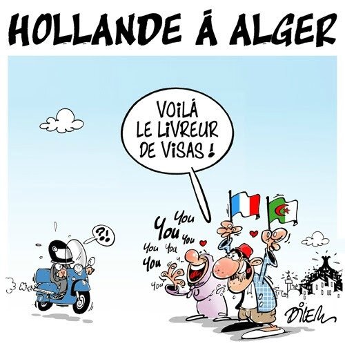 ps hollande humour algerie visa