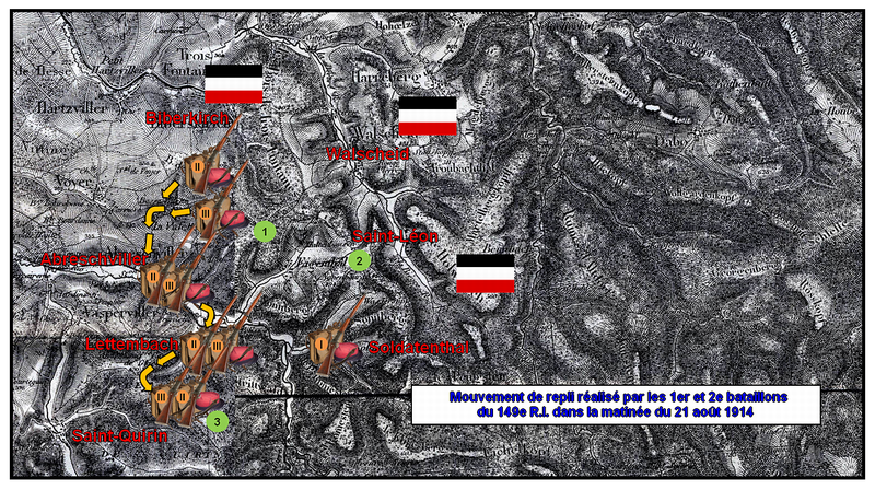 Carte journee du 21 aout 1914