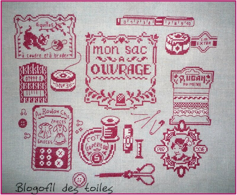 SAC A OUVRAGES BRODERIE FINIE