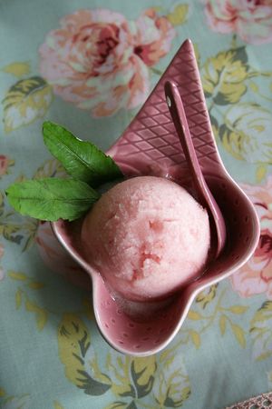 Sorbet à la pêche blanche et verveine 2