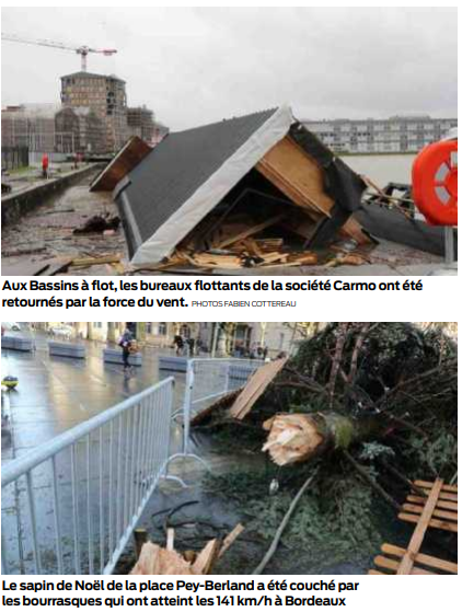 la tempête a soufflé fort