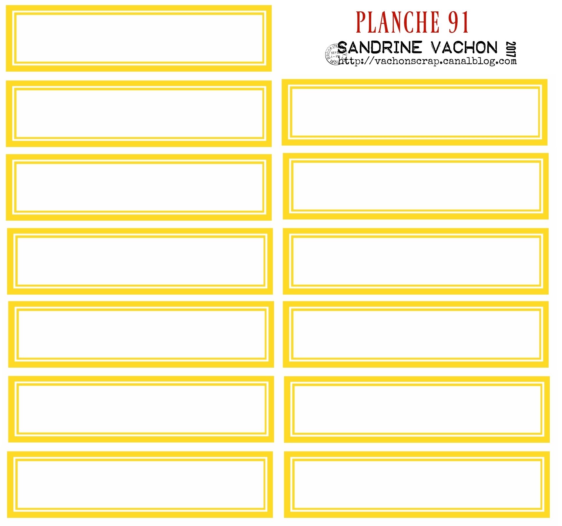 PLANCHE 91 JAUNE