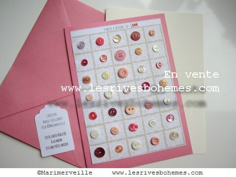 Marimerveille carte planche boutons vintage