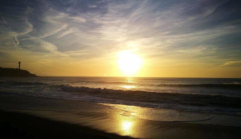 Anglet, Chambre d'Amour,phare soleil couchant (64)