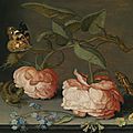 <b>Balthasar</b> <b>van</b> <b>der</b> <b>Ast</b>, Roses with a butterfly and a grasshopper, together with forget-me-nots, primroses and a sand lizard on a 