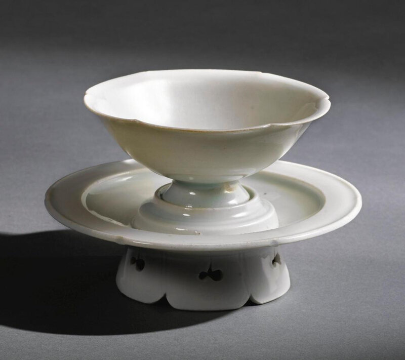 A Qingbai cup and stand, Song dynasty (960-1279)