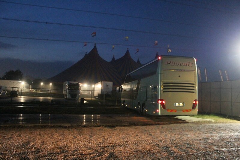 Glastonbury festival 2014 Kaiser Chiefs Tour bus John Peel Stage